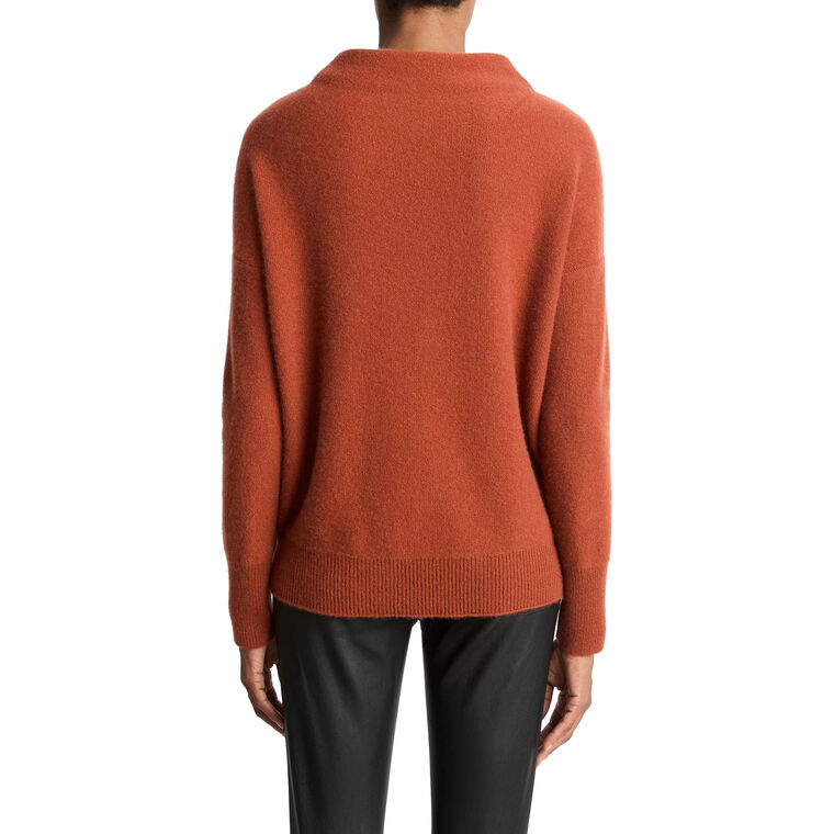 Plush Cashmere Funnel-Neck Sweater image number null