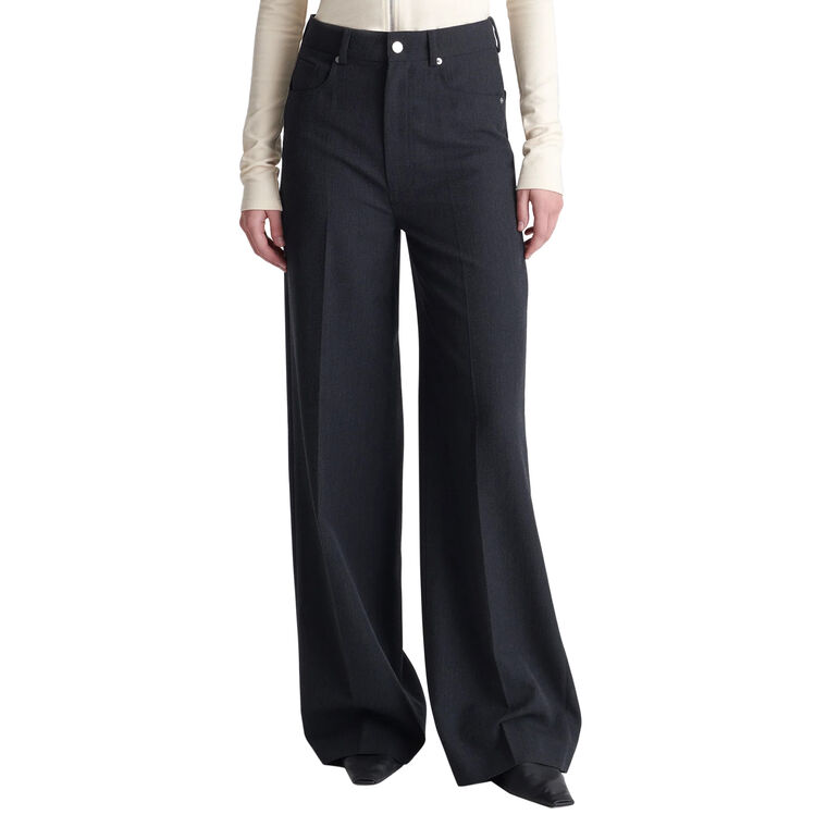 Korina Wool Twill Wide-Leg Pants image number null