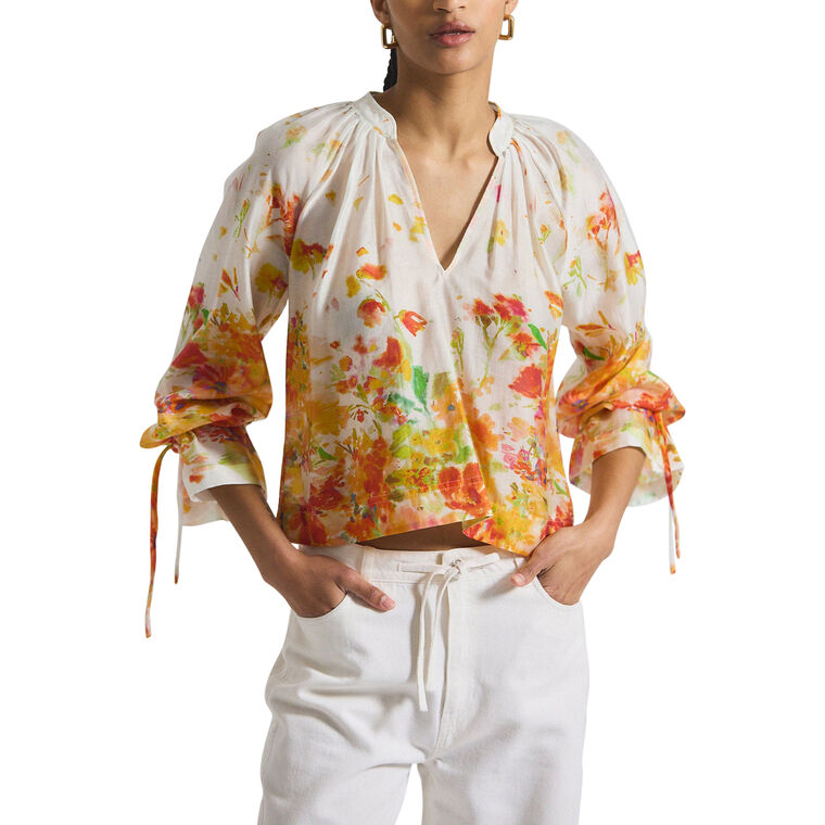 Milon Organza V-Neck Blouse image number null