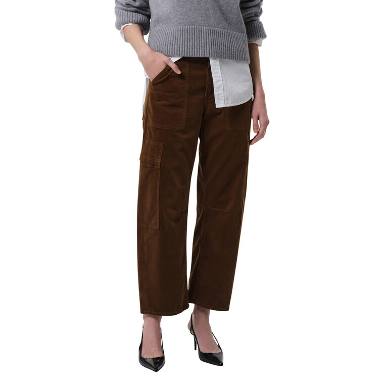 Marcelle Low Slung Easy Cargo Pant In Corduroy image number null