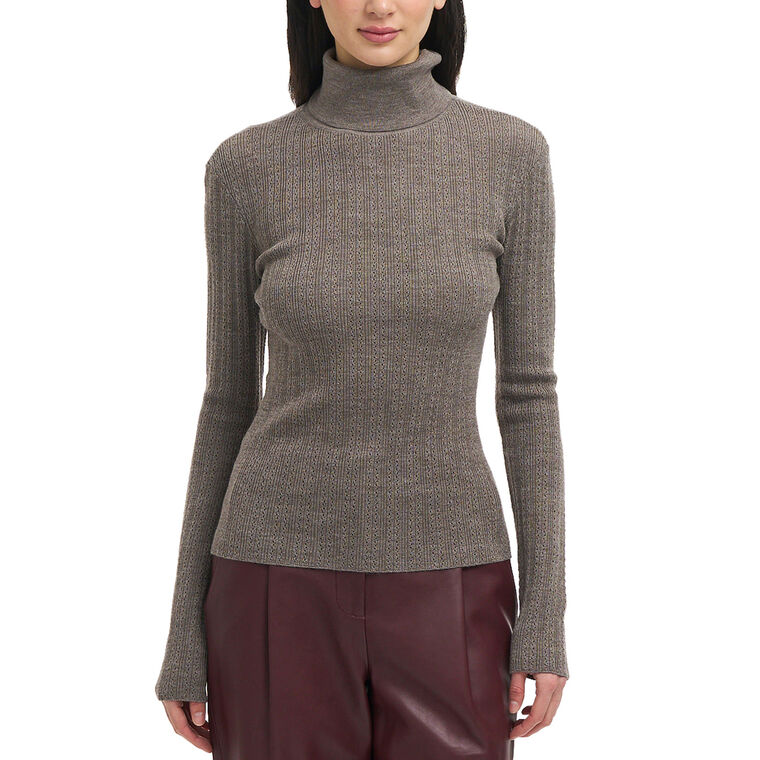 Kayden Long Sleeve Crewneck Knit Top image number null