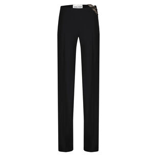 Lace Inlay Straight Leg Trouser
