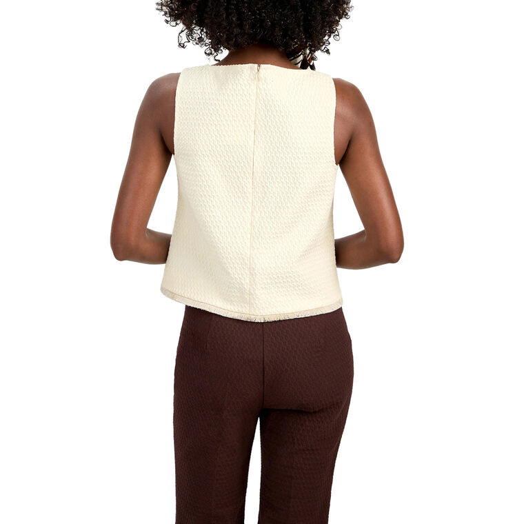 Port Sleeveless Jacquard Top image number null