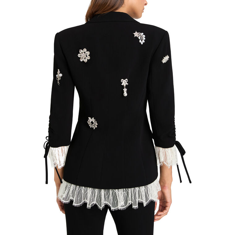 Crystal Brooch Roxie Blazer image number null