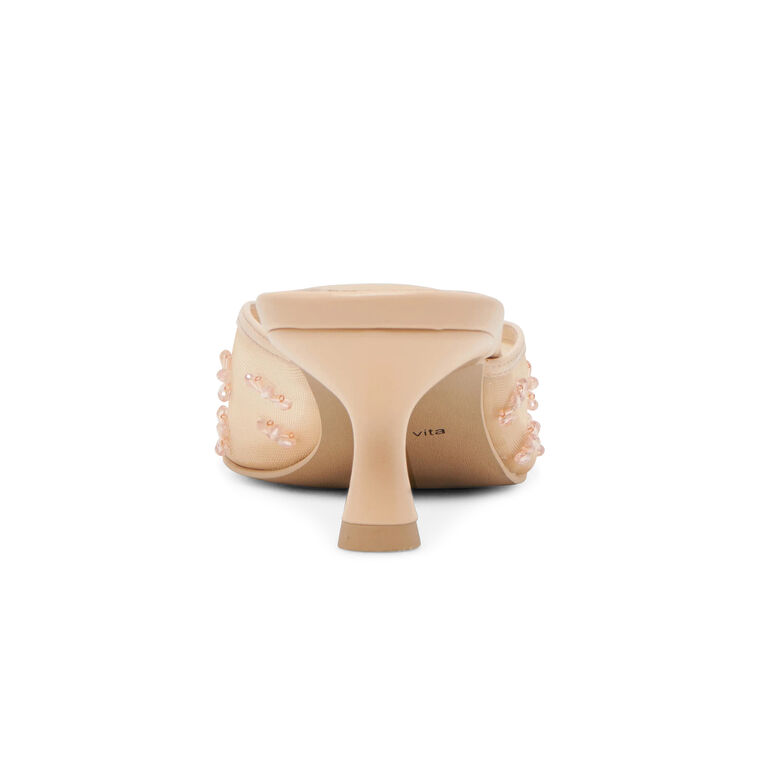 Clara Embellished Mesh Kitten Mule image number null