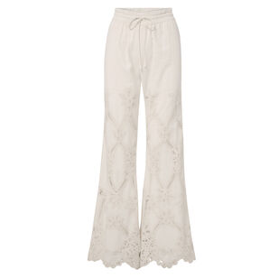 Daisy Eyelet Wide-Leg Pant