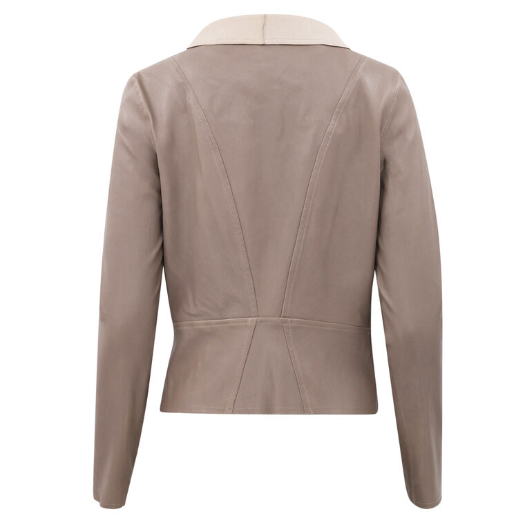 Drape Leather Jacket image number null