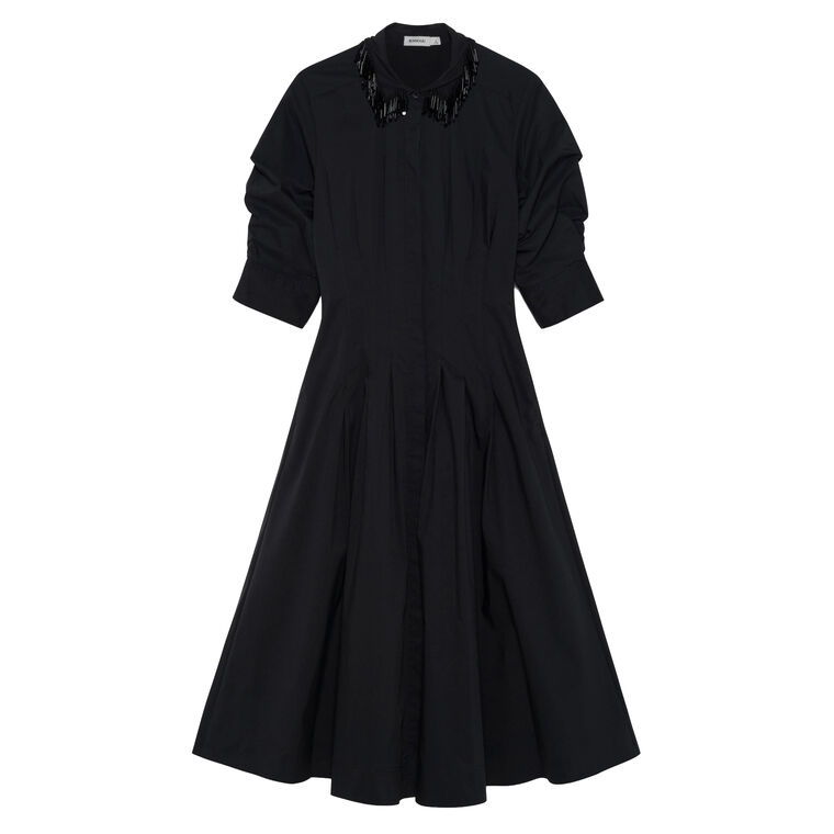 Jazz Embellished Pintuck Midi Dress image number null