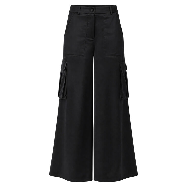 Maia Silky Satin Cargo Pant image number null