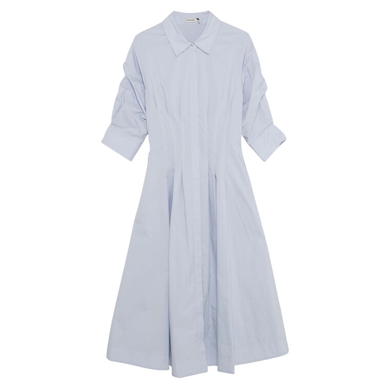 Jazz Cotton Pintuck Midi Dress image number null