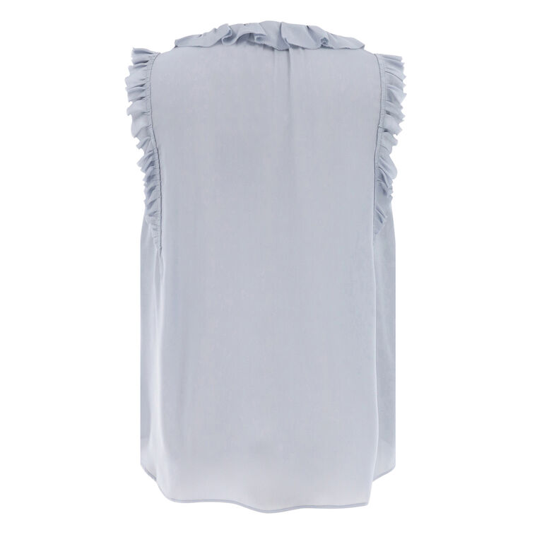 Go Flutter Down Sleeveless Silk Top image number null