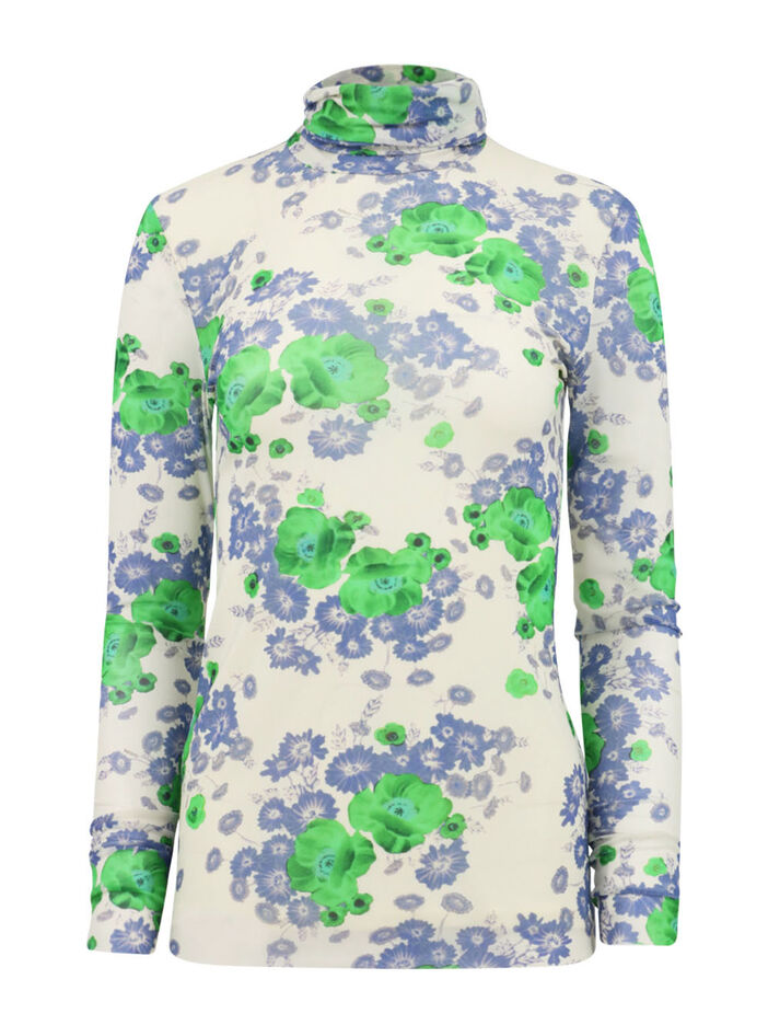 Printed Mesh Long Sleeve Rolln image number null