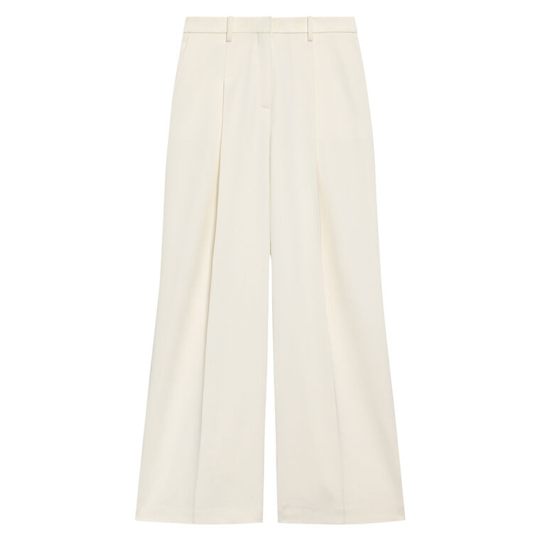 High Rise Pleated Wide Leg Trousers image number null