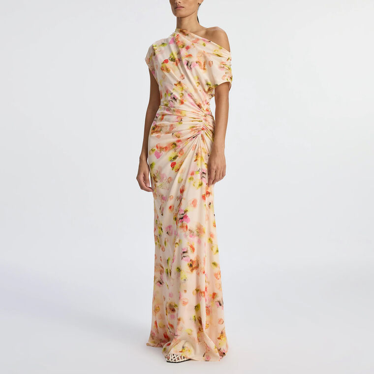 Poppy Silk Gown image number null