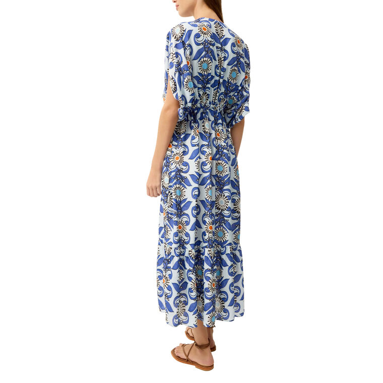 Venus Short Sleeve Slip-On Midi Caftan Dress image number null