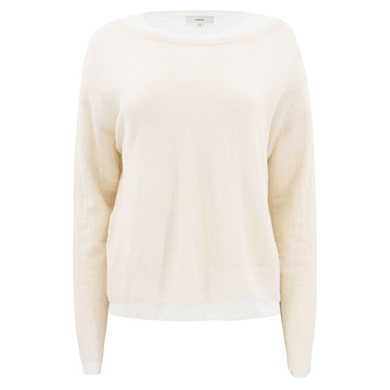 Double-Layer Wool-Blend Sweater image number null