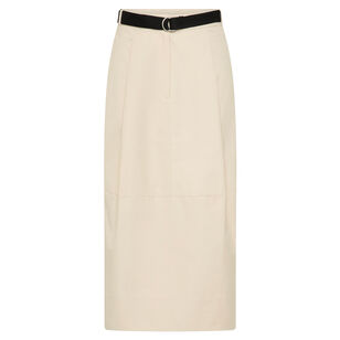 Canvas Pleat Cocoon Skirt
