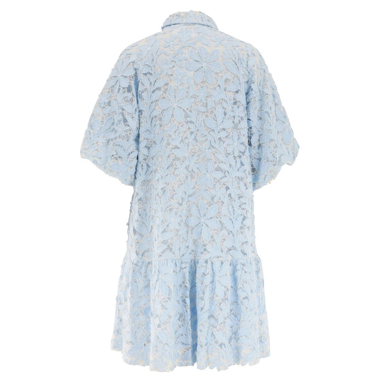 Crissy Puff Sleeve Cotton Lace Mini Dress image number null