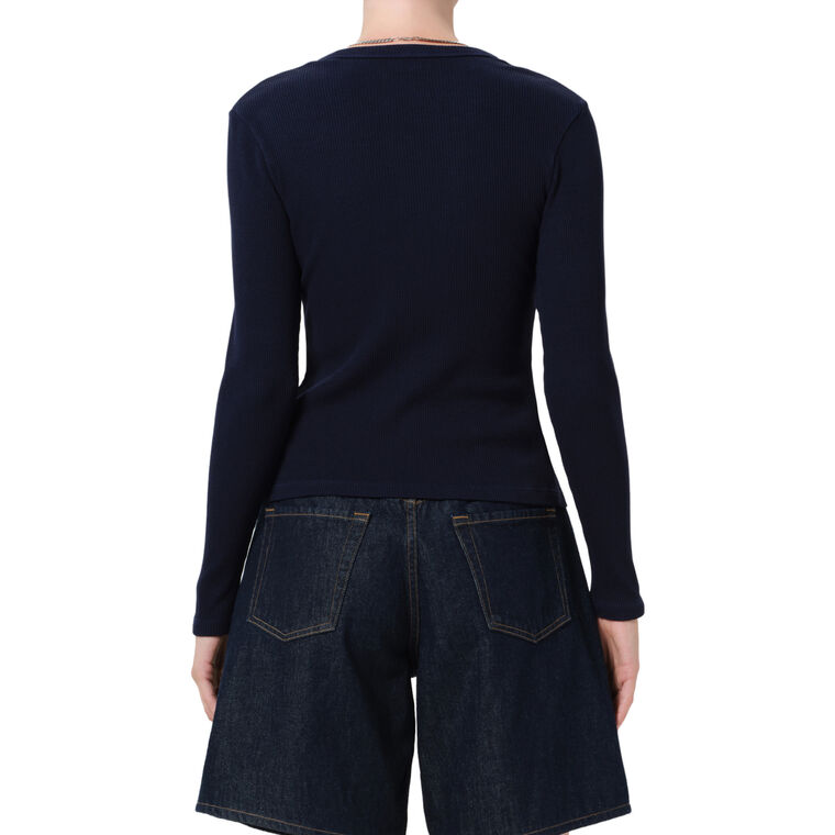 Kari Long Sleeve Ribbed Cardigan image number null