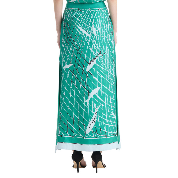 Linnie Silk Midi Skirt image number null