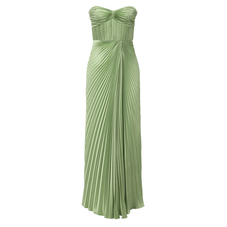 Joyceann Strapless Sweetheart Neckline Pleated Gown image number null