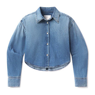 Ana Cropped Long Sleeve Denim Shirt