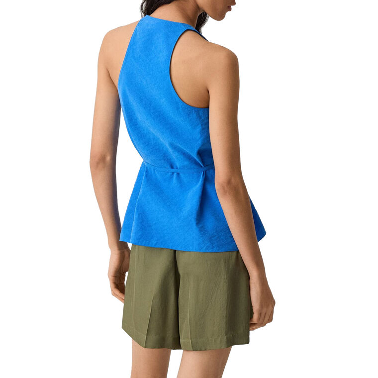 Belted Halter Top in Relaxed Silk image number null