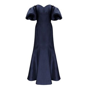 Sweetheart Neckline Off-The-Shoulder Puff Sleeve Gown
