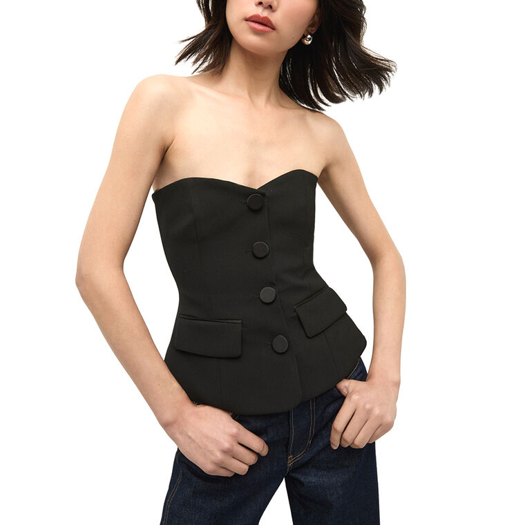 Arlette Strapless Peplum Bustier image number null