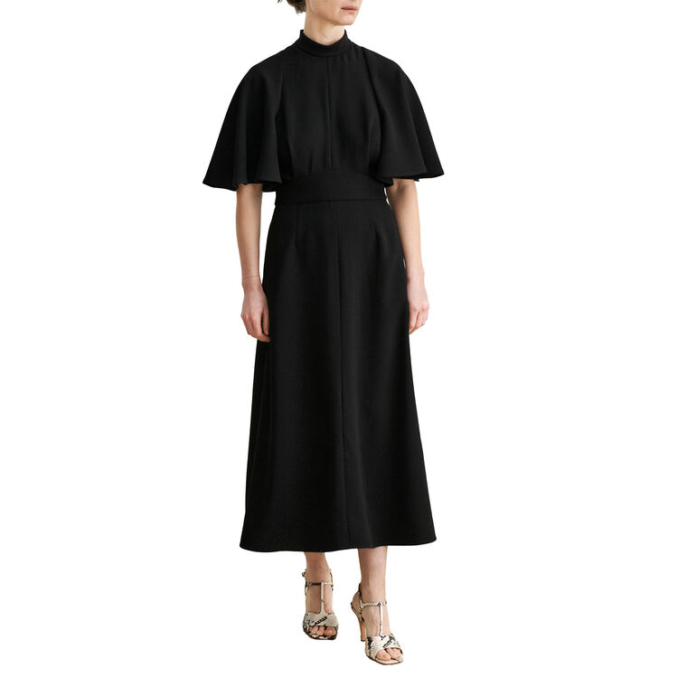 Sister Short Sleeve Mock Neck Midi Dress image number null