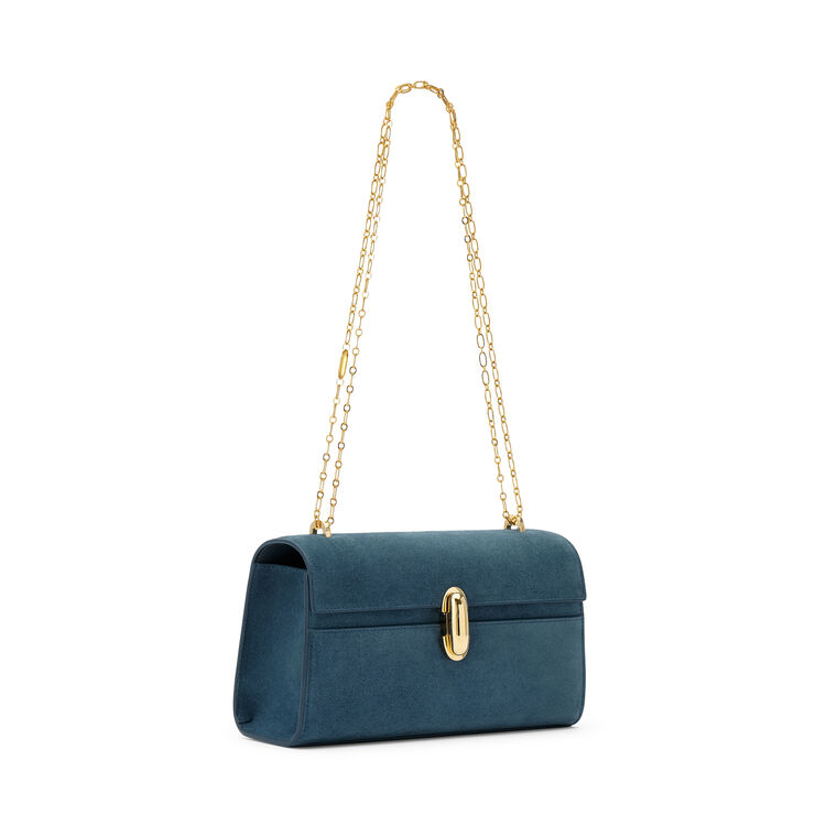 Symmetry Chain Pochette in Suede image number null