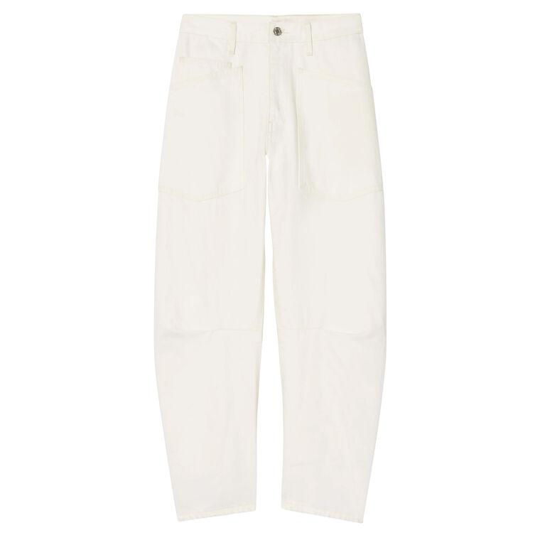 Shon Mid Rise Relaxed Fit Cropped Jean image number null
