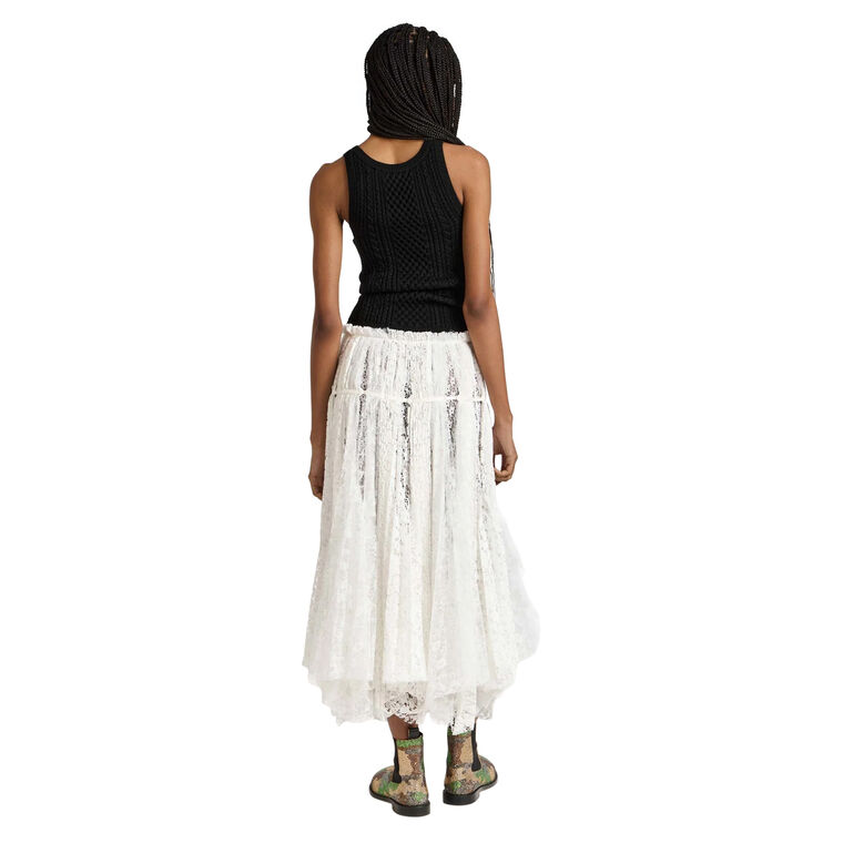 Mixed Lace Midi Skirt image number null