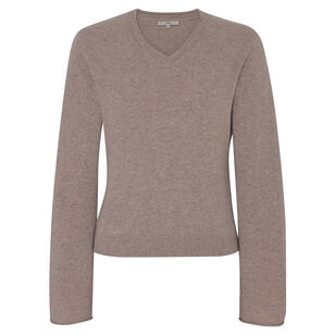 V-Neck Cashmere Knit Sweater