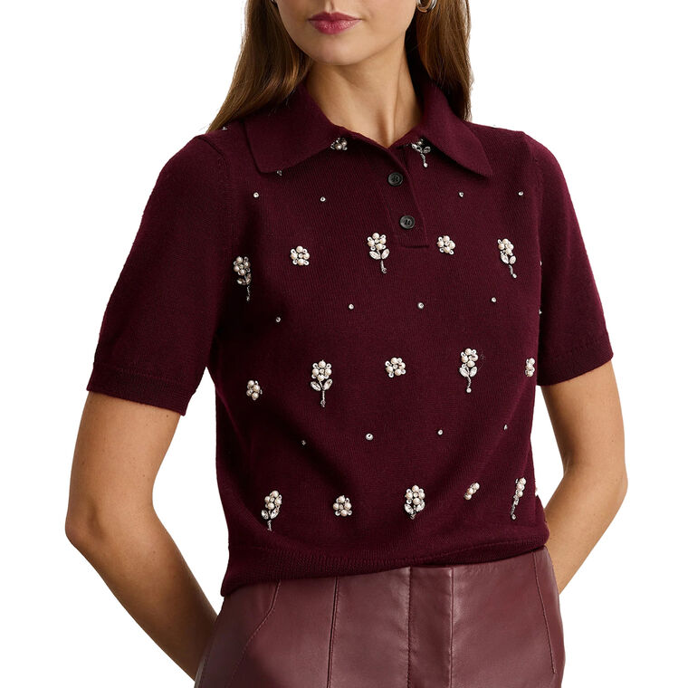 Camilla Embellished Knit Top image number null