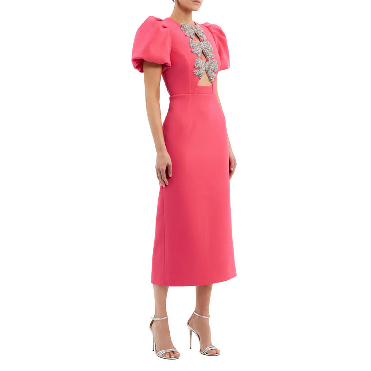 Posey Puff Sleeve Midi Dress image number null