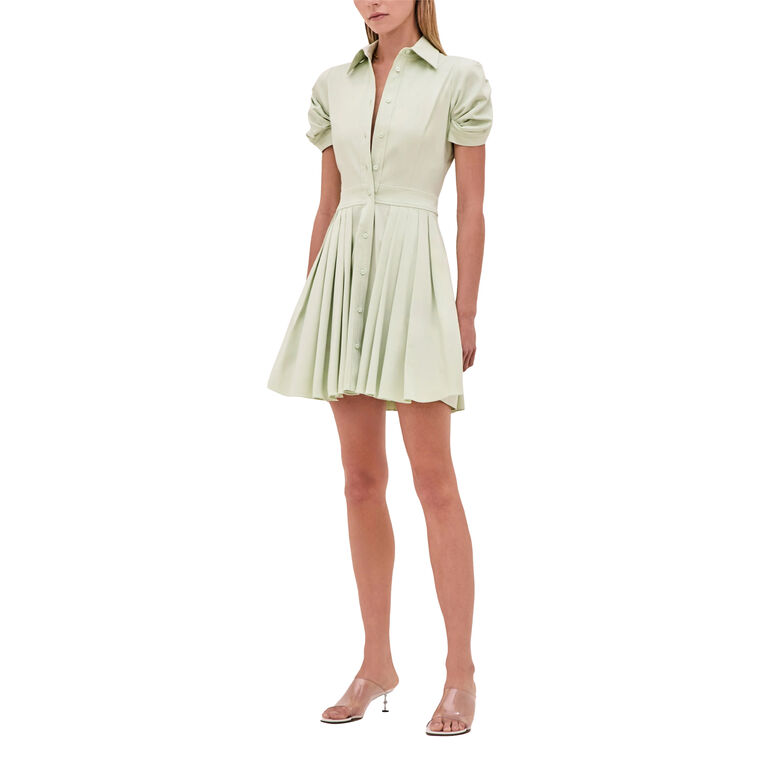 April Short Sleeve Cotton Poplin Mini Dress image number null