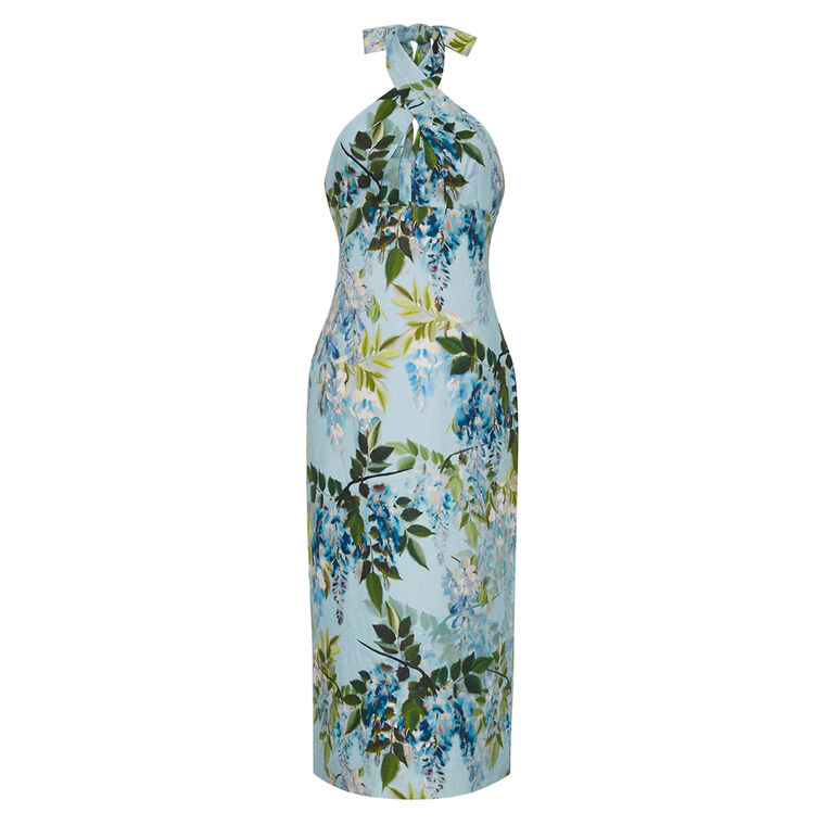 Perla Halterneck Midi Dress image number null