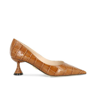 Louis Vuitton Dark Brown Leather Mary Jane Heels Pumps Size 35.5 M