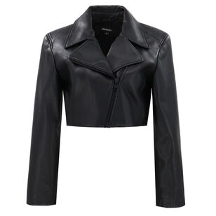 Daylin Cropped Leather Jacket