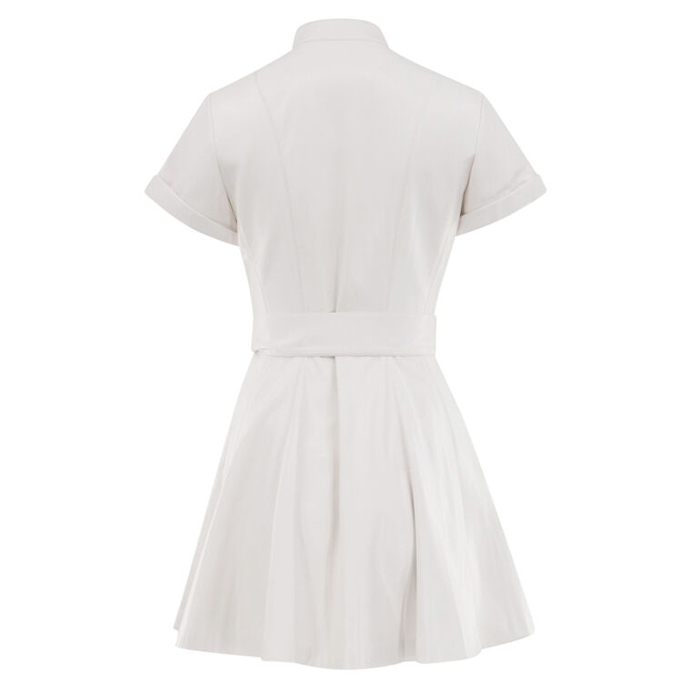 Lucy Vegan Leather Short Sleeve Mini Shirt Dress image number null