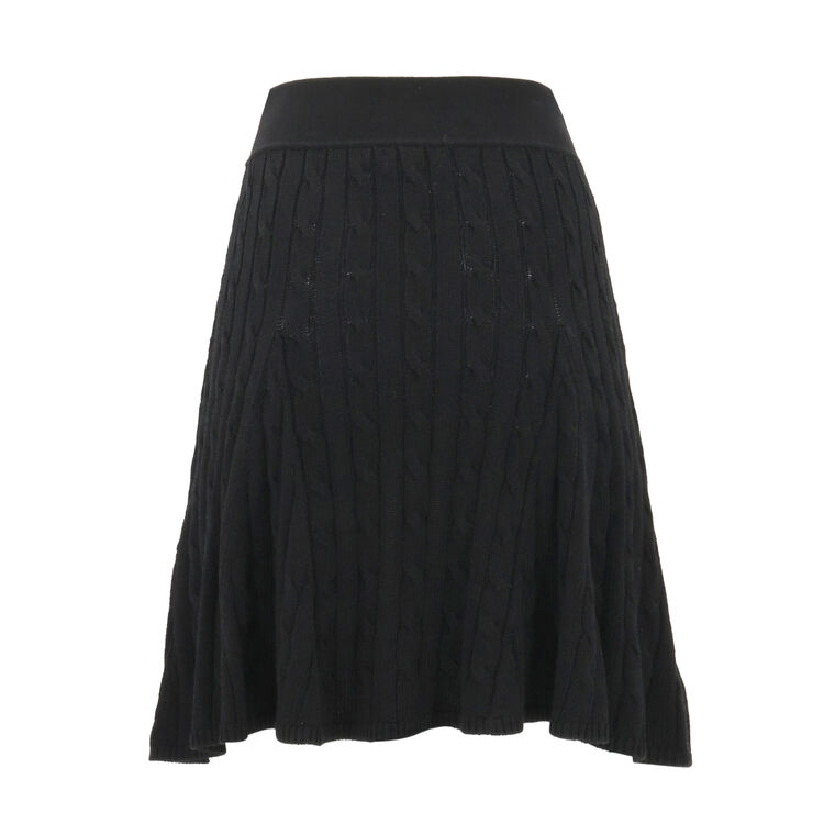 Cable Knit A-Line Skirt image number null