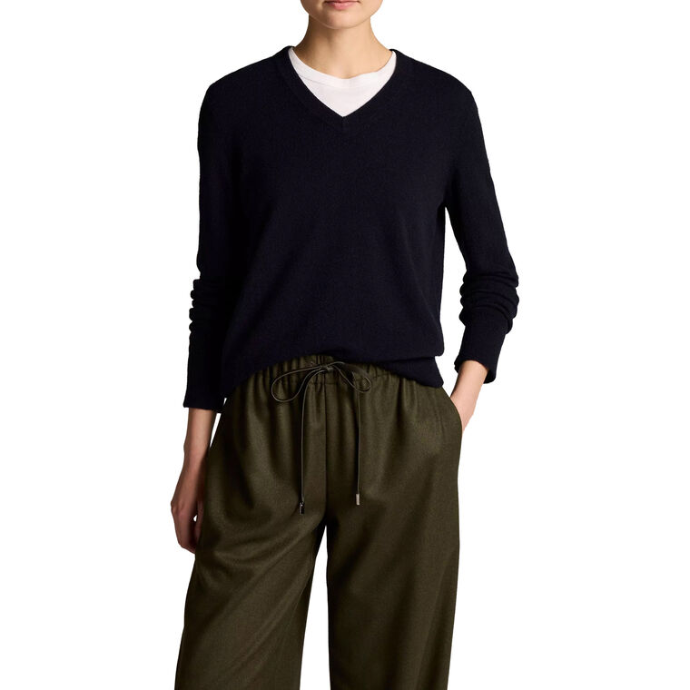 Casual Cashmere V-Neck Sweater image number null