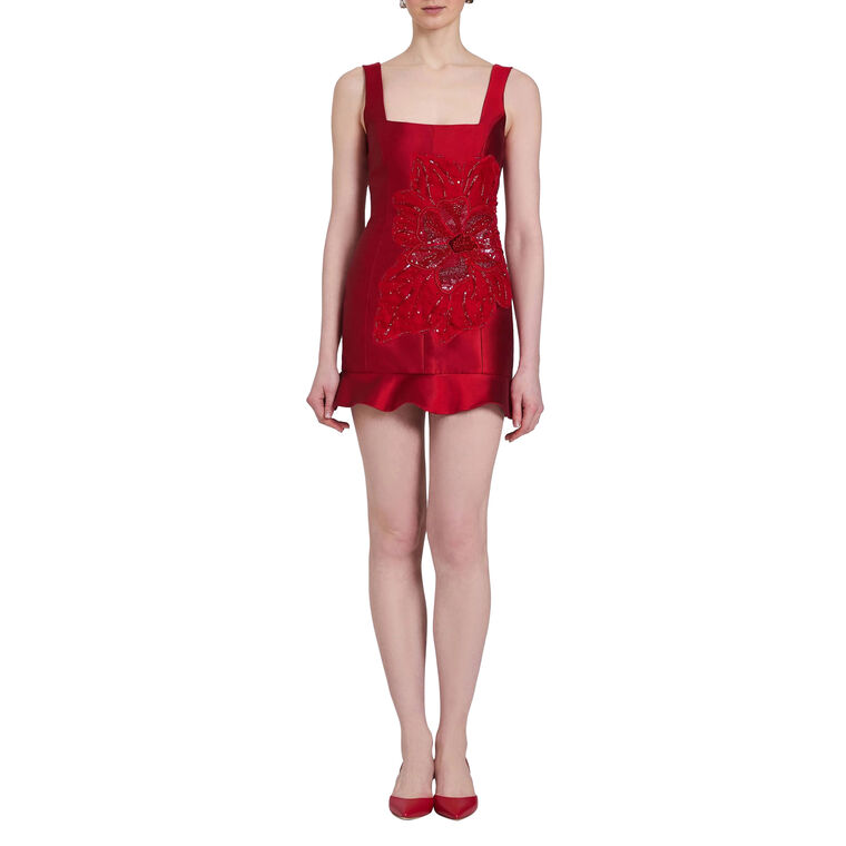Pippa Sleeveless Handbeaded Mini Dress image number null