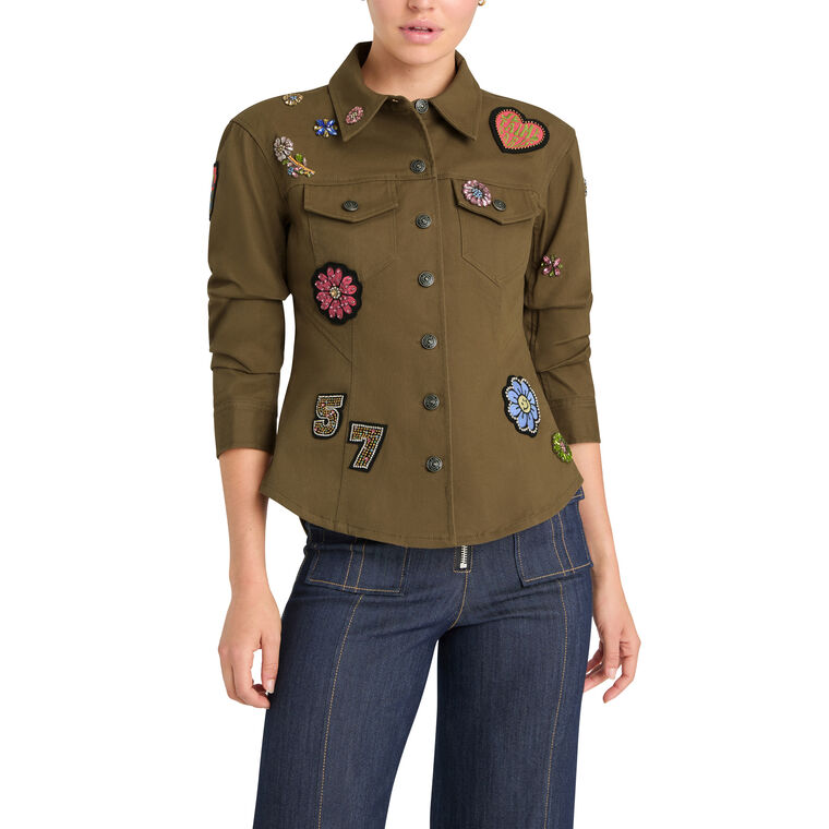 Retro Love Patches Scrunched Canyon Jacket image number null