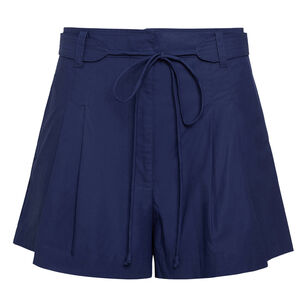Lander Pleated Belted Cotton Short