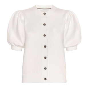 The Havana Short Puff Sleeve Cardigan