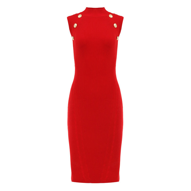 Nunzia Sleeveless Knit Midi Dress image number null