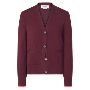 Wool Jersey V-Neck Cardigan