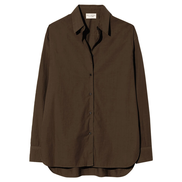 Amante Long Sleeve Poplin Button-Up Shirt image number null